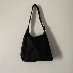 Black nylon baggu purse